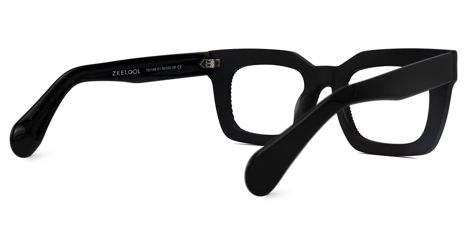 Keisa Square Black Glasses3