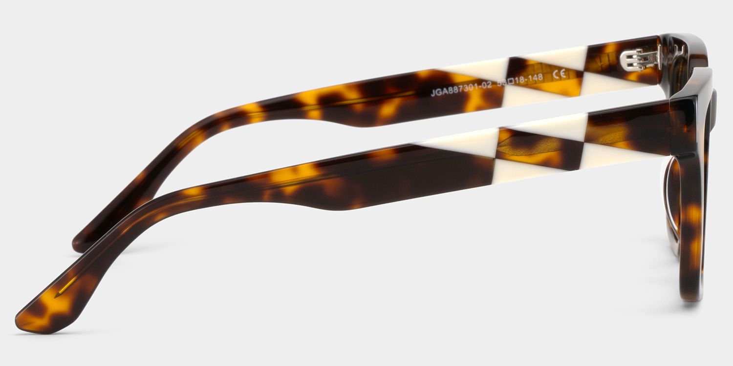 Harriet Square Tortoise Frame Eyeglasses for Man| ZEELOOL UK4