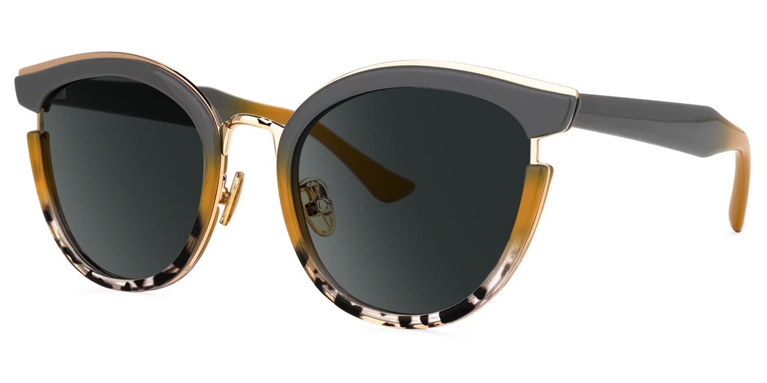 Laraine Cat Eye Gray Frame Sunglasses | ZEELOOL UK1