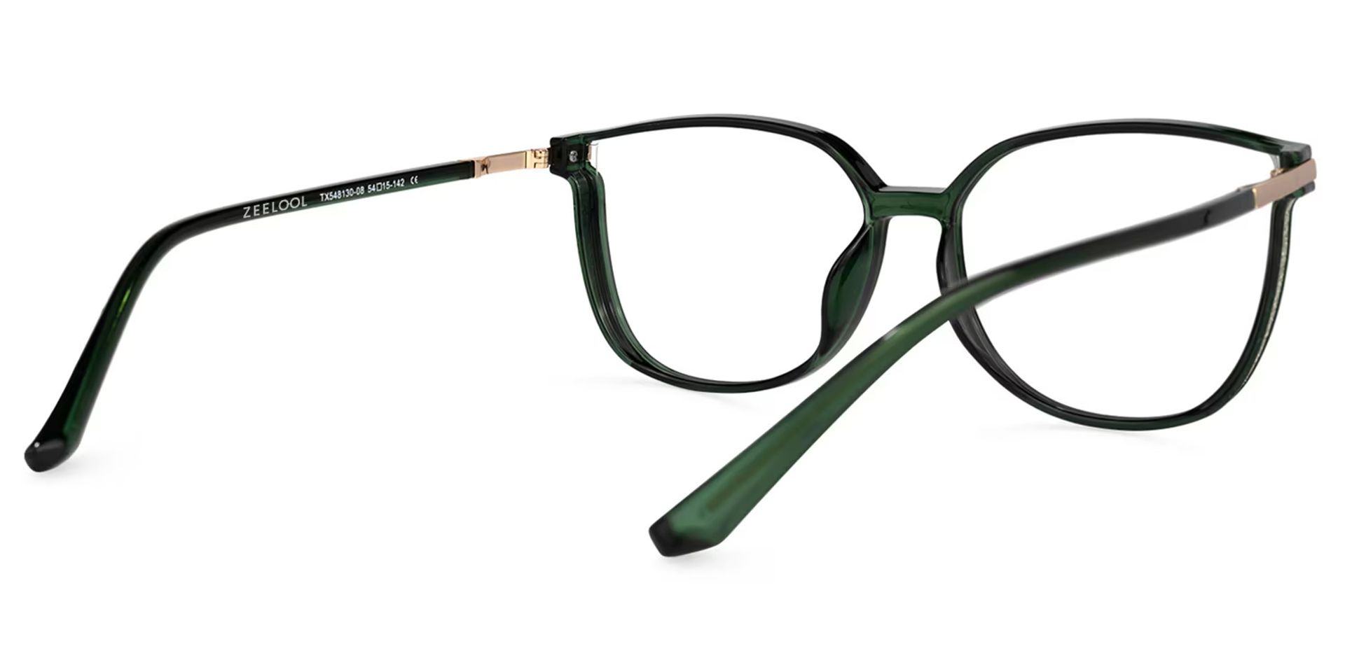 Rodz Square Dark-Green Frame Glasses | Zeelool3