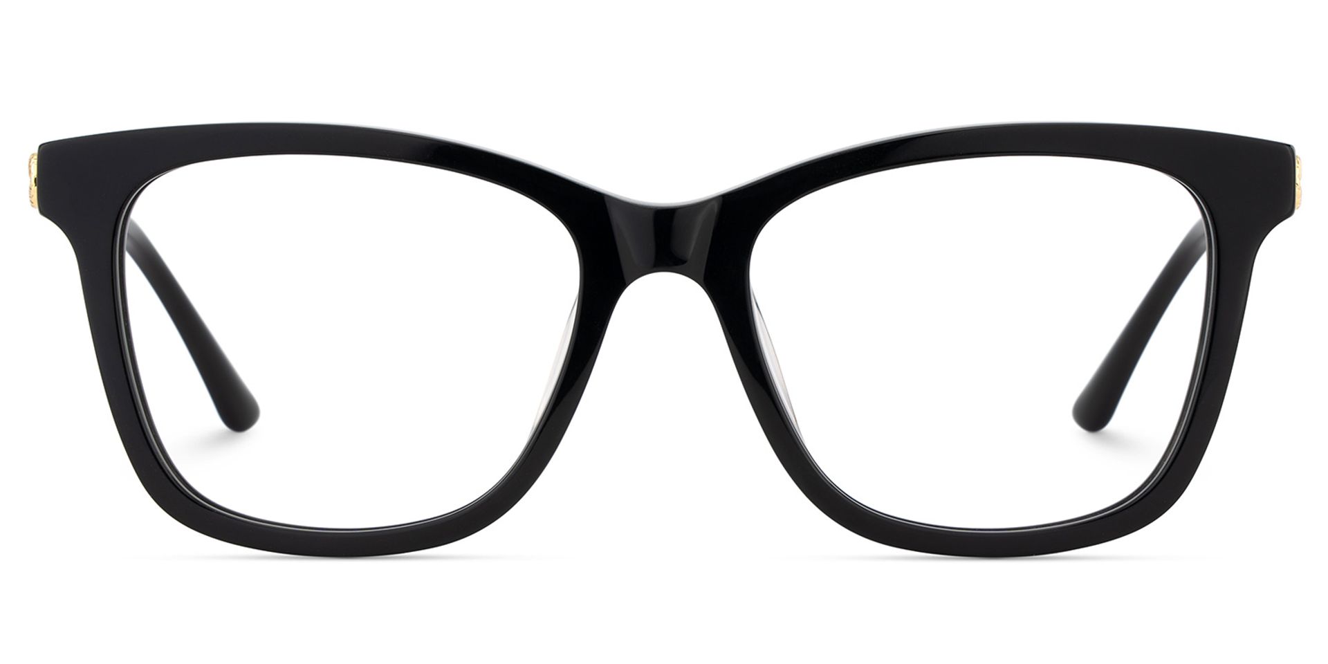 Large Rectangle Eyeglasses With Woven Metal Temples1