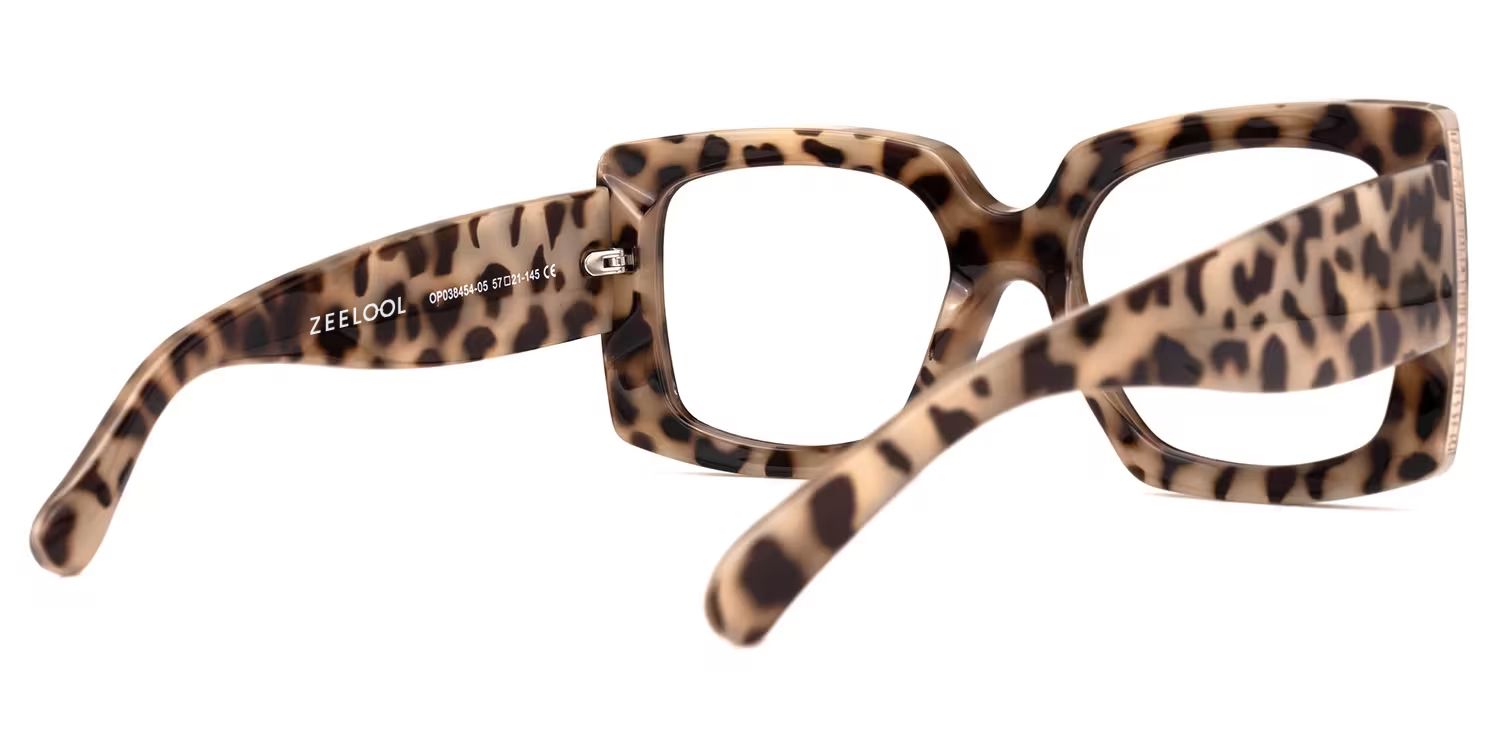 Yael Square Light-Tortoise Glasses | ZEELOOL UK3