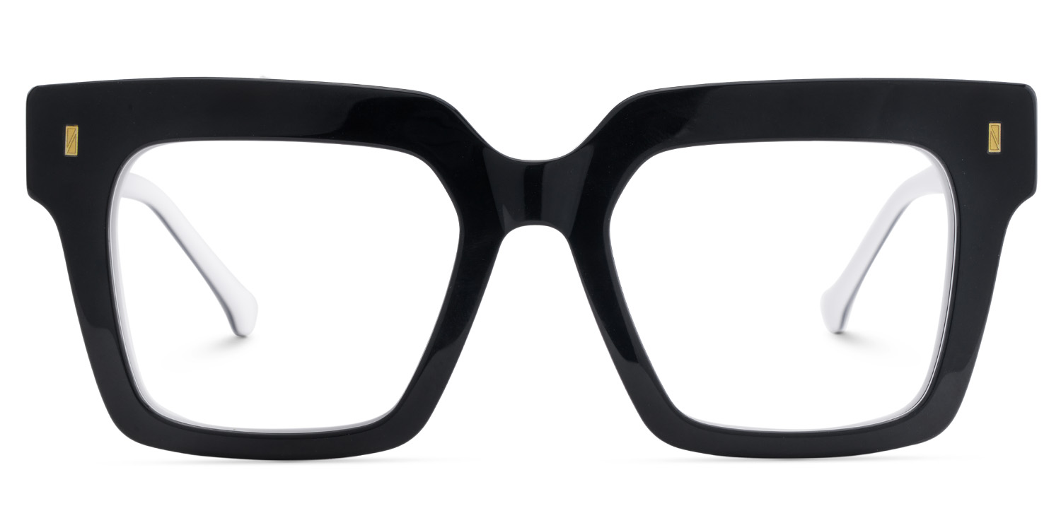 Gilberto Square Black Glasses0