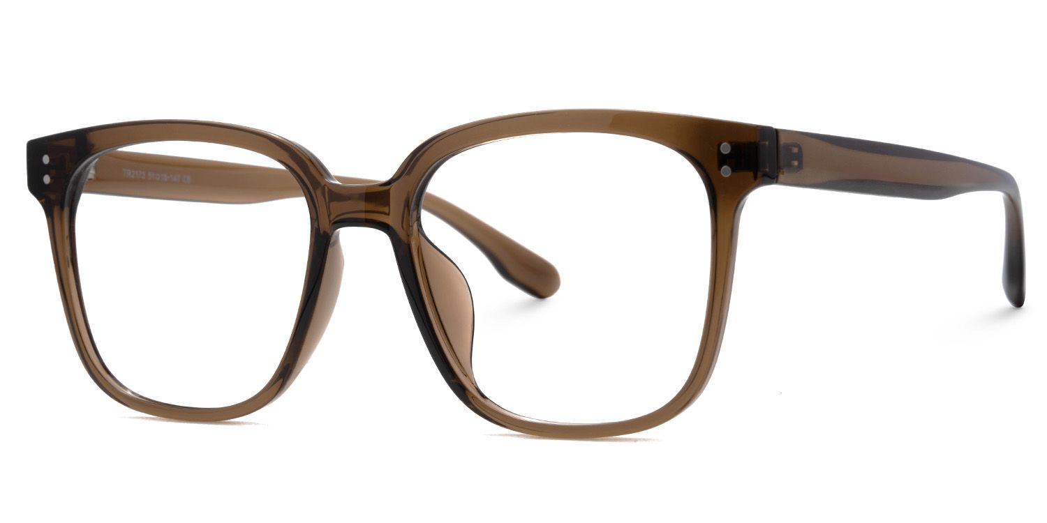 Oglesby Square Blue Light Blocking Glasses Brown Frame | ZEELOOL UK1