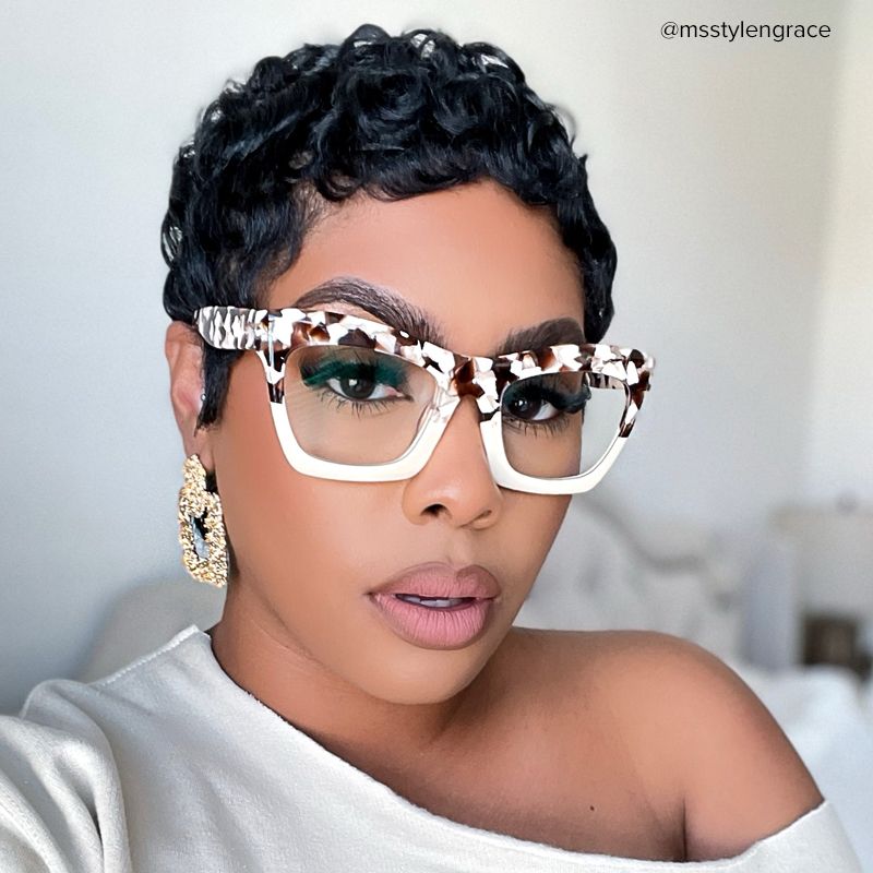 Benitez Square Two-Tone Frame and Pescription Glasses7