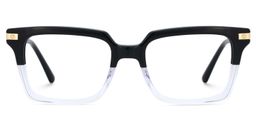 Langston Black-Clear Rectangle Glasses1