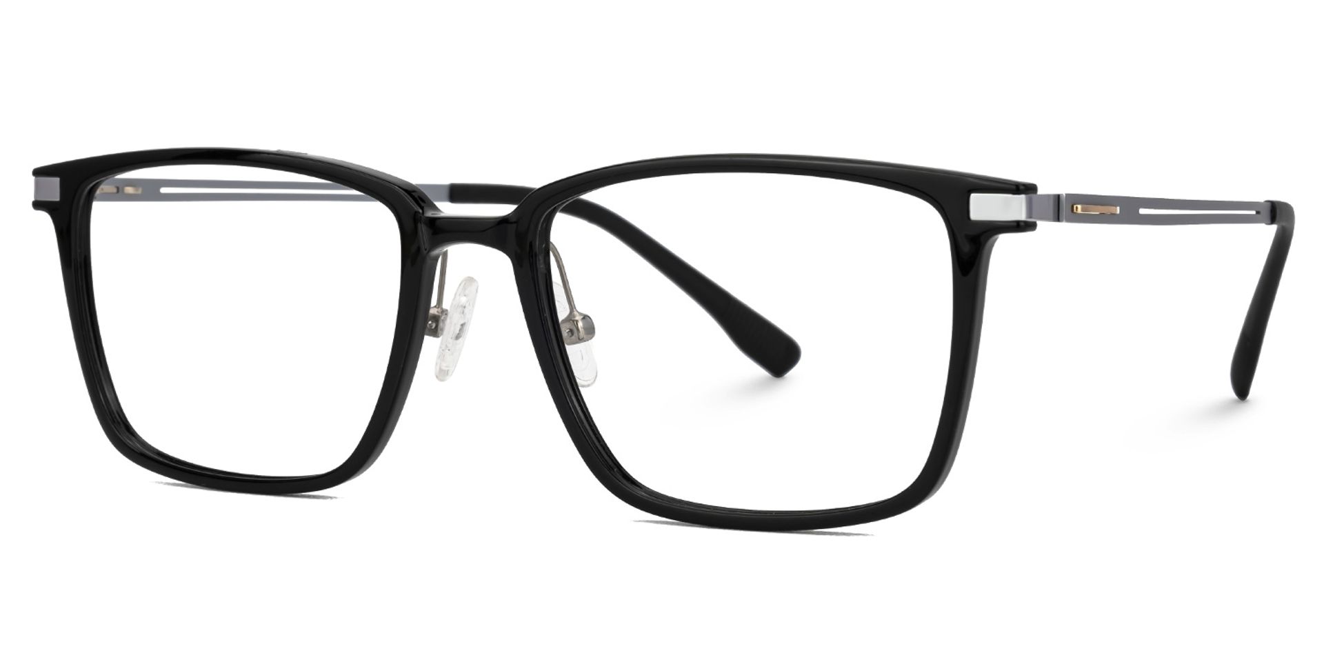 Black Ivonne Rectangle Frame Eyeglasses | ZEELOOL UK1