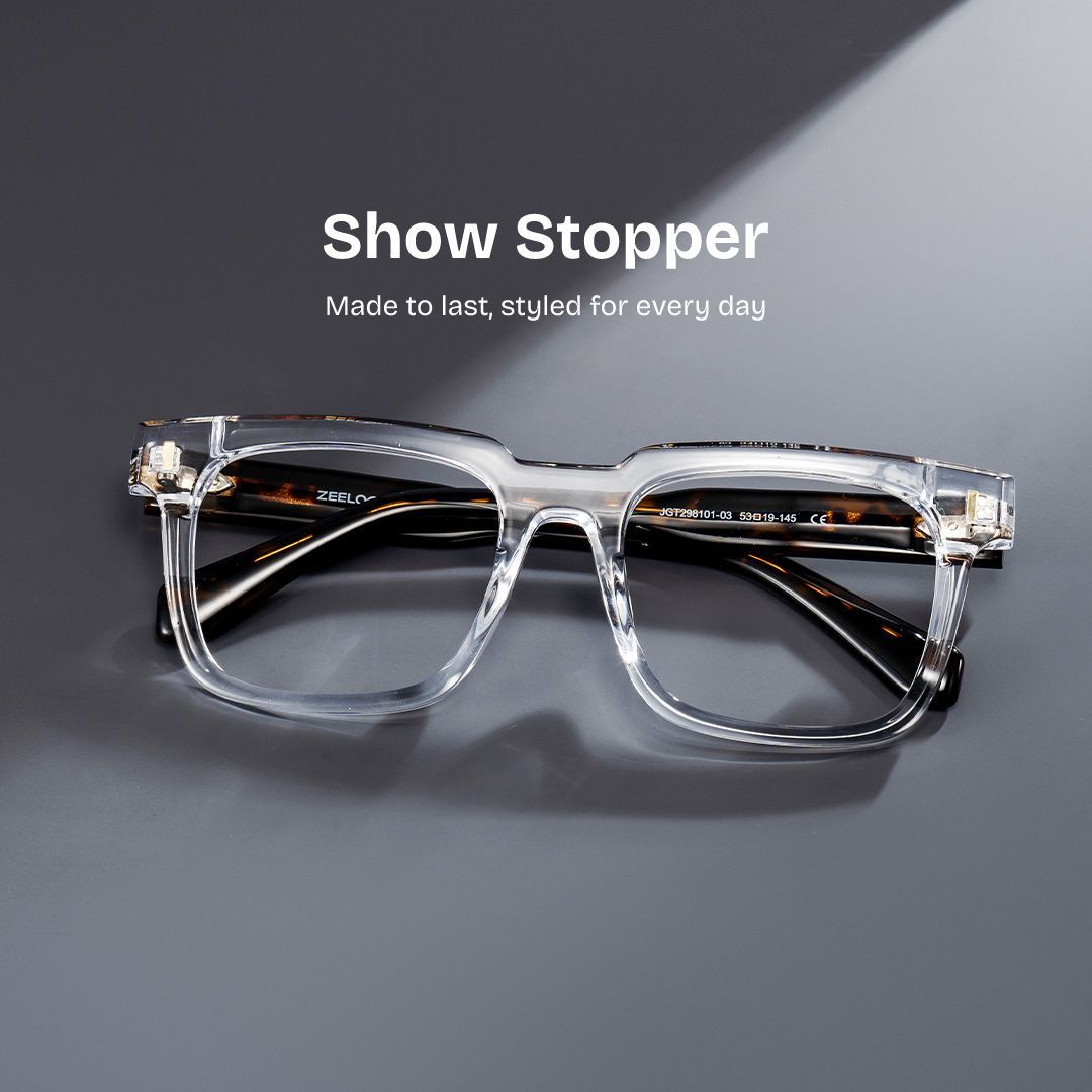 Connor transparent full rim rectangle eyeglasses Online | ZEELOOL0
