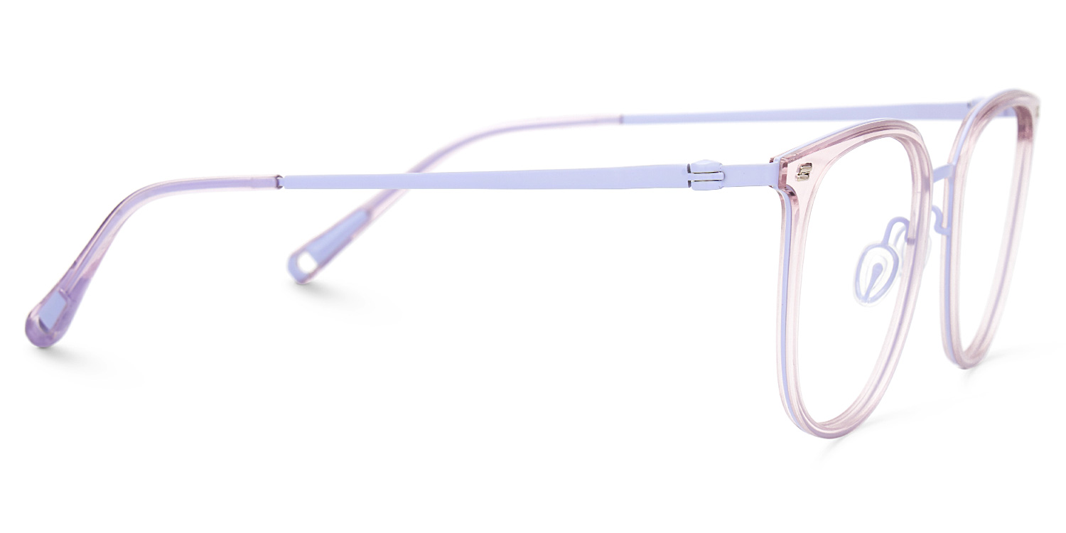Gilliane Round Glasses Purple Thin Frame | ZEELOOL UK2