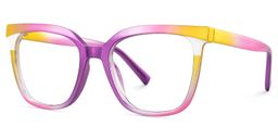 Leo Square Pink Purple Glasses3