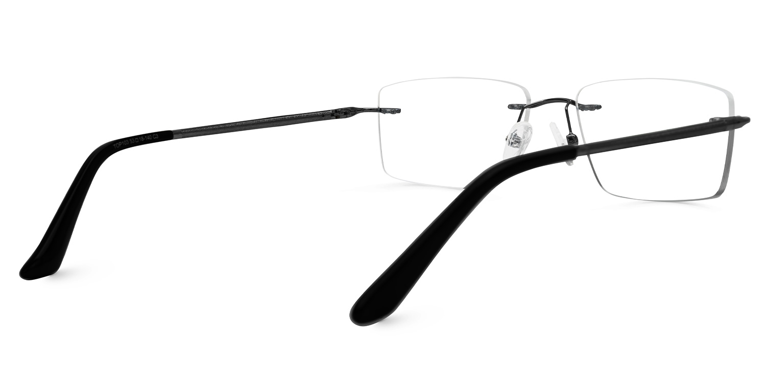 Rimless frame Ndiaye eyeglasses with metal for unisex -Zeelool Glasses3
