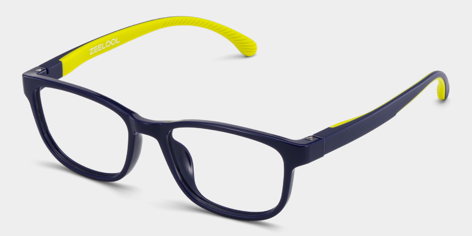Robin Rectangle Black Yellow Glasses2