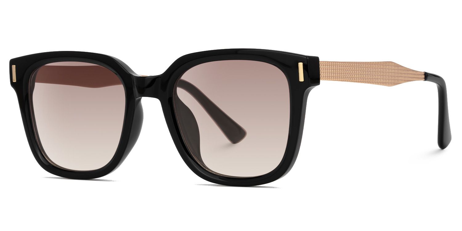 Frederik Square Black Full Rim Sunglasses | ZEELOOL UK1