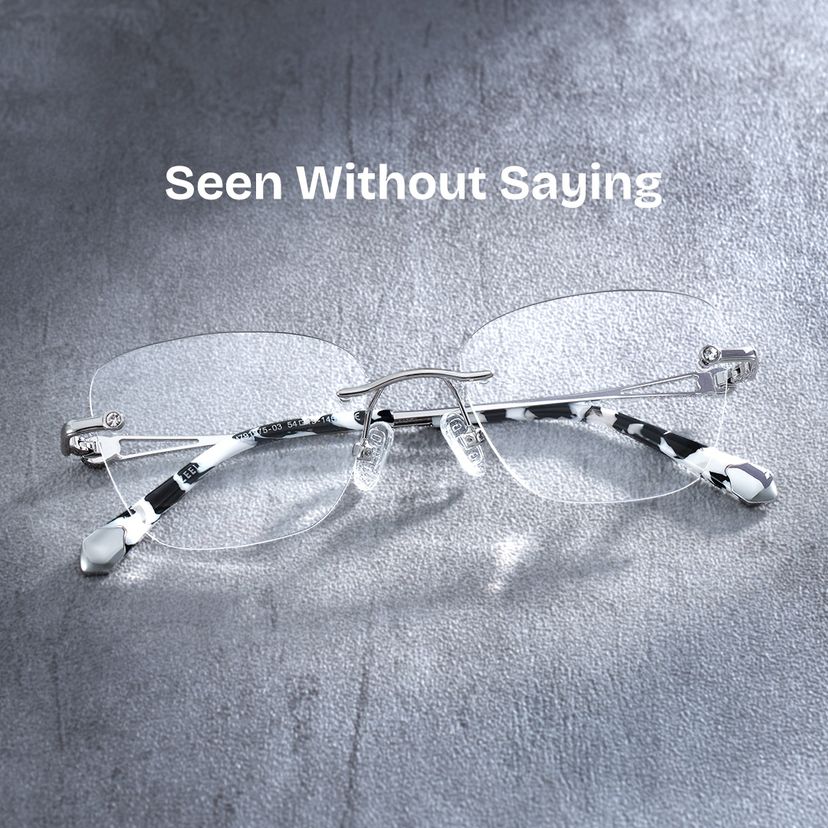 Seth Rectangle Silver Glasses