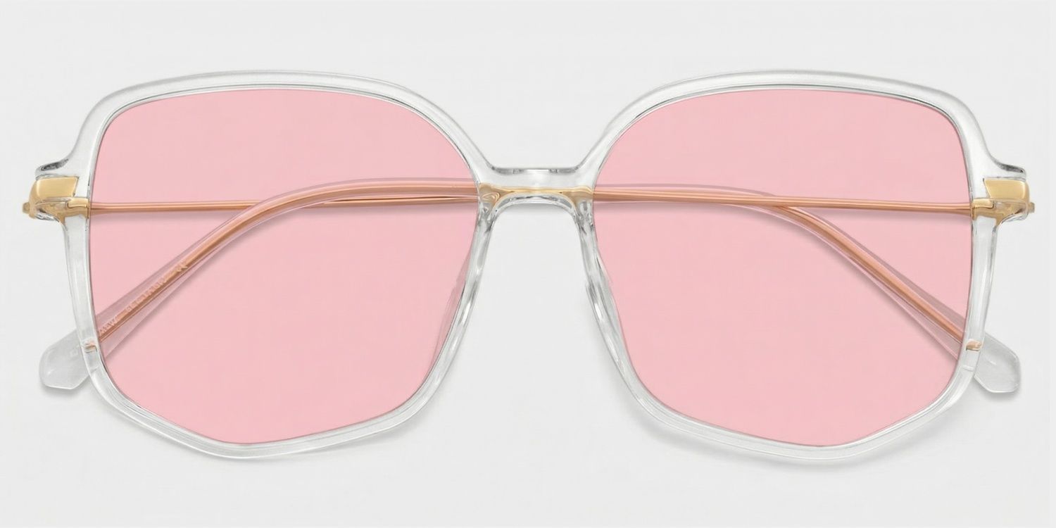 Payton Geometric Clear Eyeglasses | Zeelool Optical1