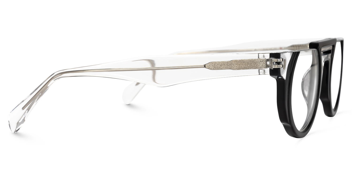 Mastin Round Black Glasses2