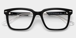 George Rectangle Black Glasses2