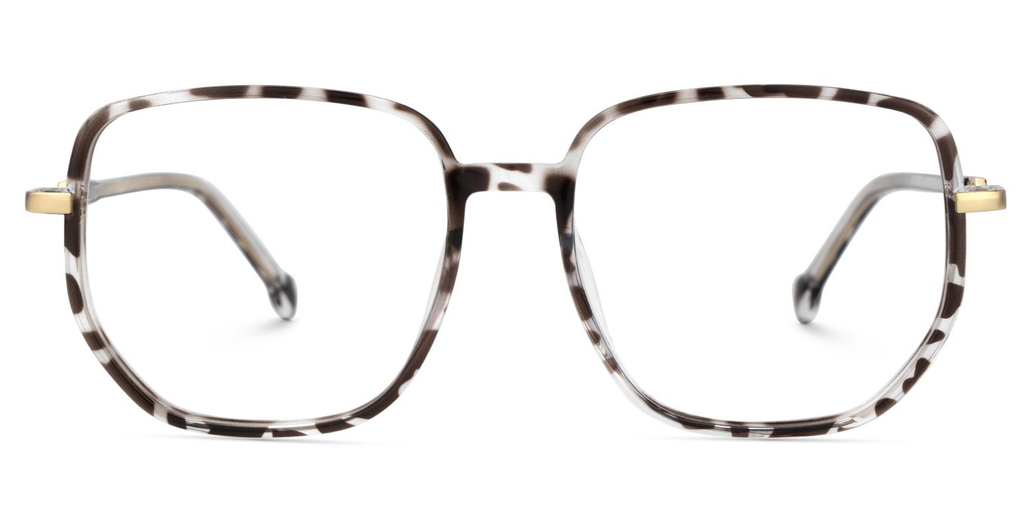 Brown Tortoise Glasses With Geometric Shape0