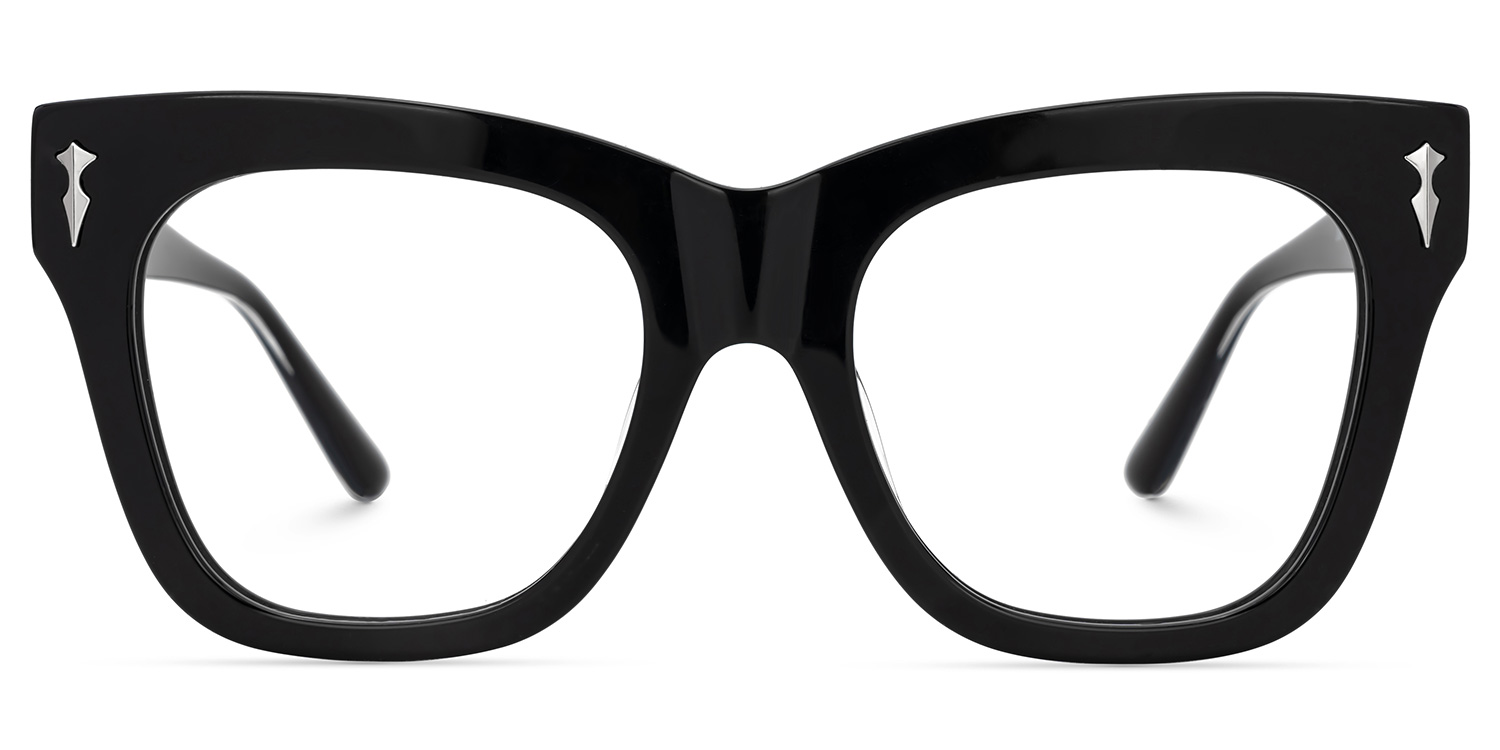 Grabar Black Square Frames Glasses for Women | ZEELOOL UK0