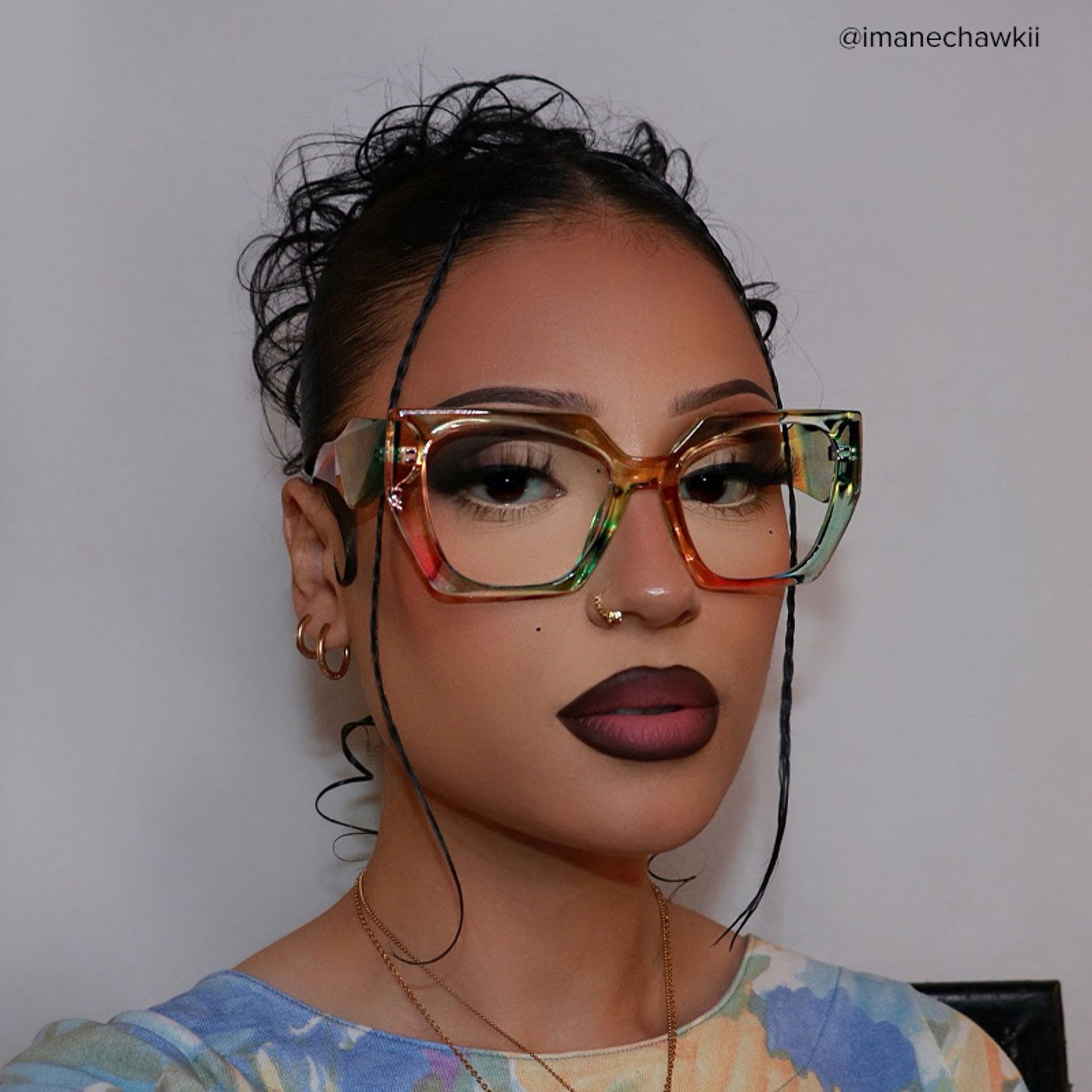 Sileidy Geometric Multicolor Funky Frame Glasses | ZEELOOL UK4