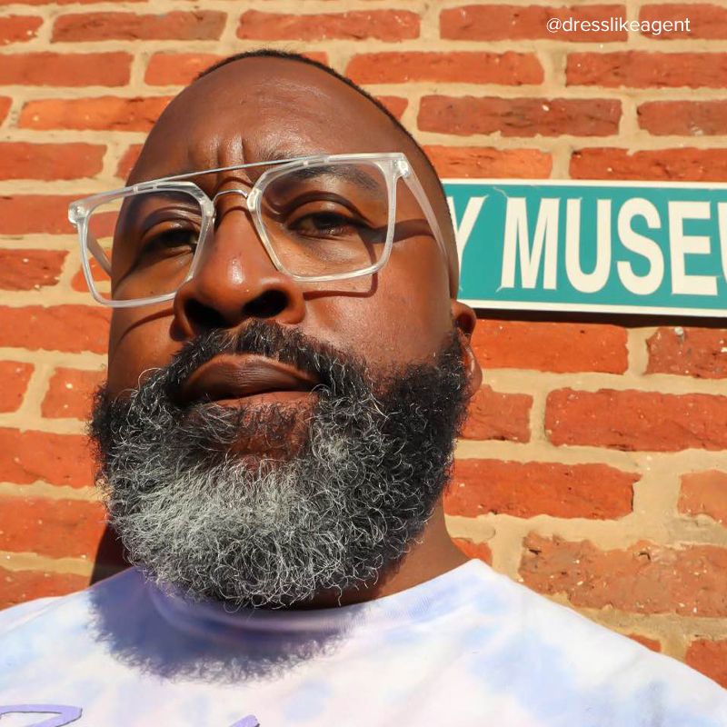 Shumac Square White Eyeglasses with Aviator Style5