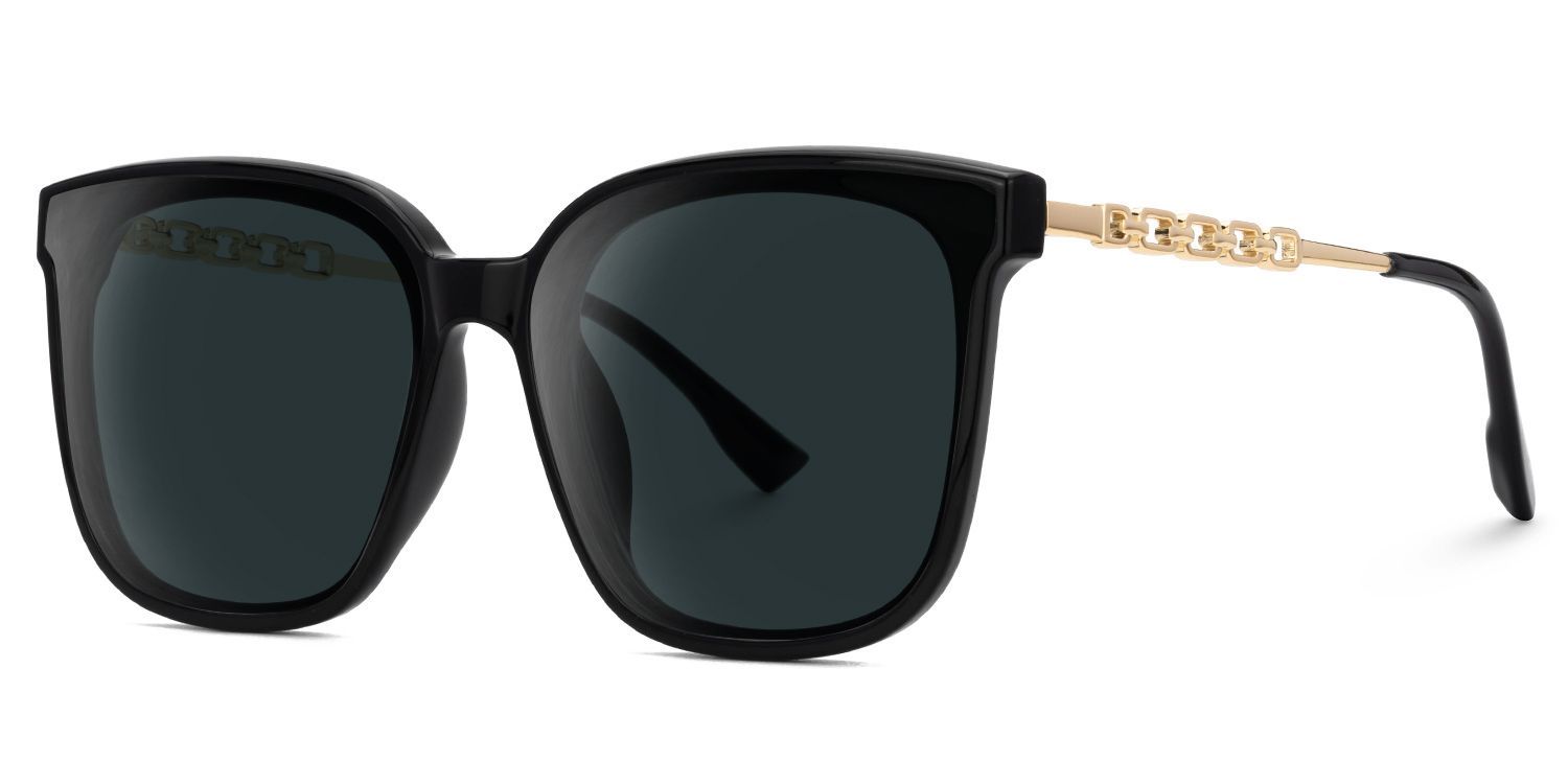 Tammie Square Black Full Rim Sunglasses | ZEELOOL UK1