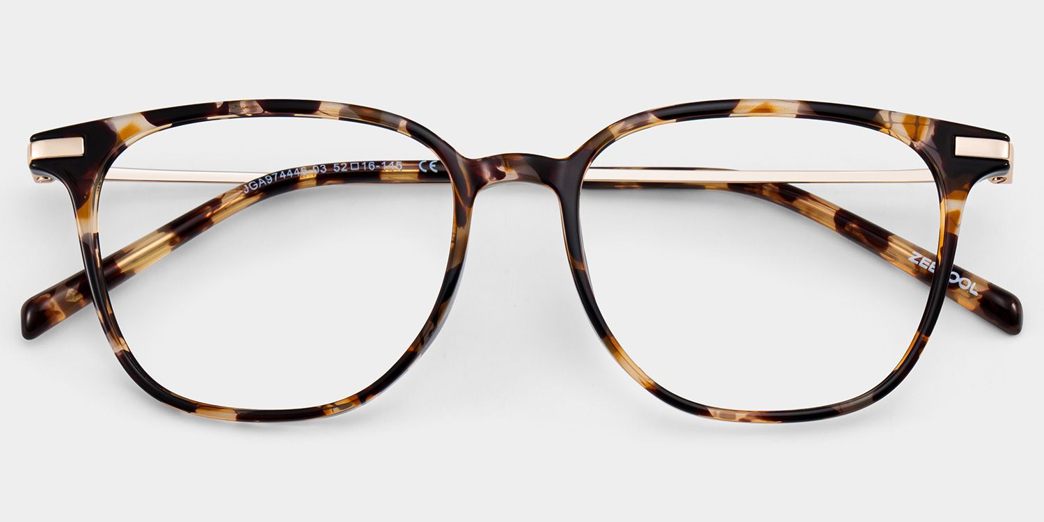 Florence Rectangular Tortoise Shell Eyeglass Frames for Women | ZEELOOL UK2