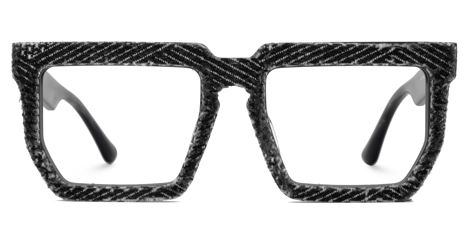 Rectangle Daniela Denim Black Glasses Deals | ZEELOOL UK0