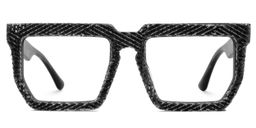 Daniela Rectangle Black Glasses0