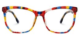 Libby Multicolor Geometric Glasses0