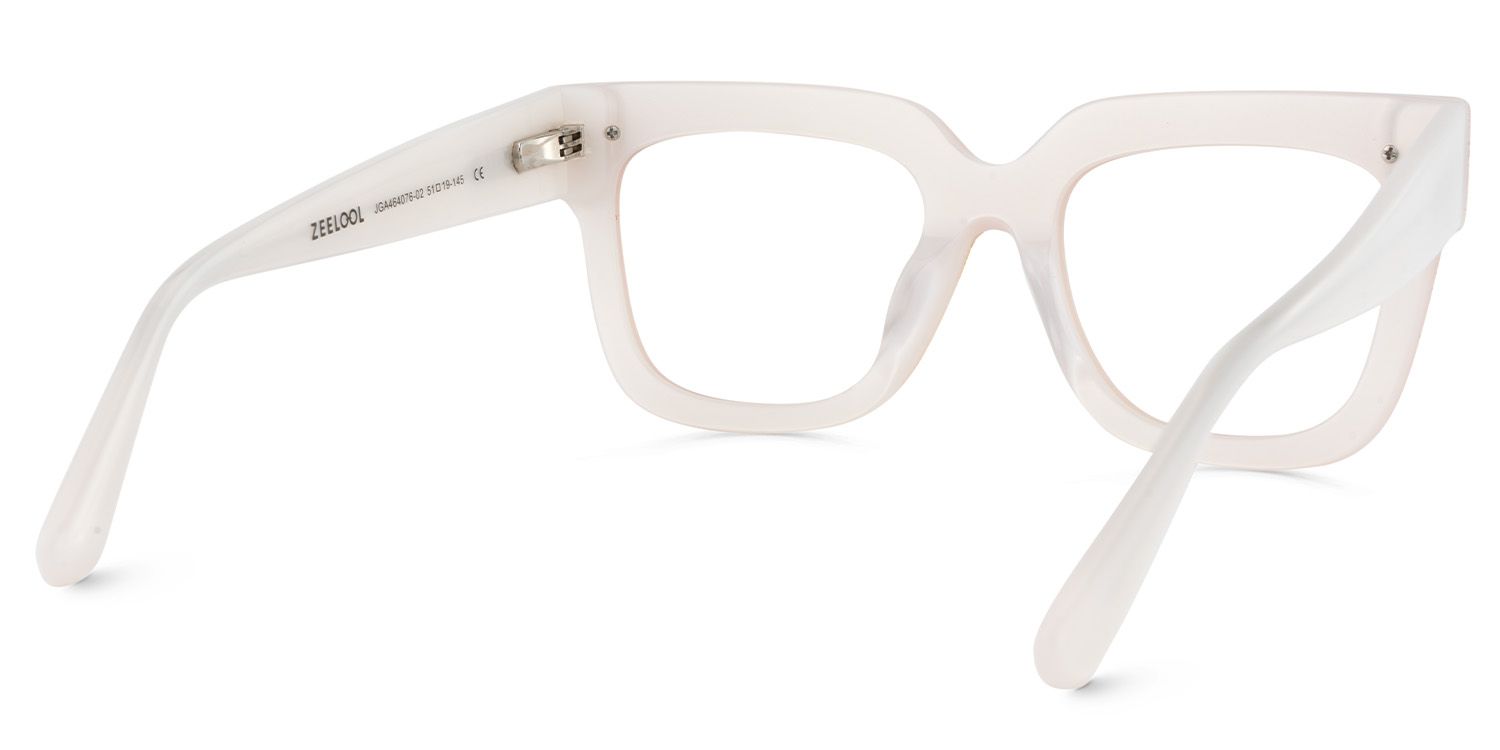 Teresita Thick Pink Denim Glasses in Square Design | ZEELOOL UK5