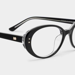 Lennon Black Oval Glasses7