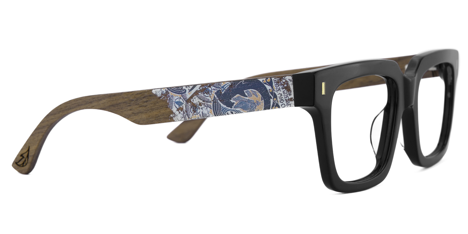 Rangel Rectangle Black Glasses4