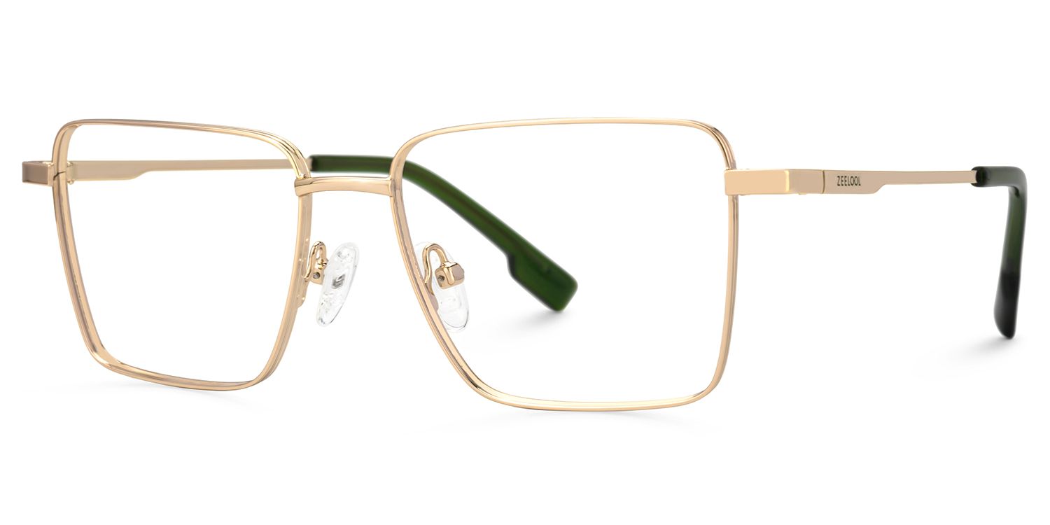 Square Frame Glasses With Metal Material1