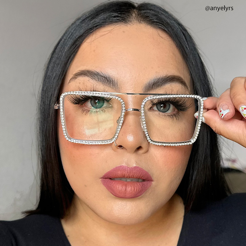 Diva Square Silver Glasses13