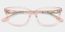 Cassia Pink Rectangle Glasses2