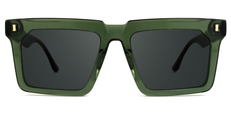Moreland Rectangle Green Glasses
