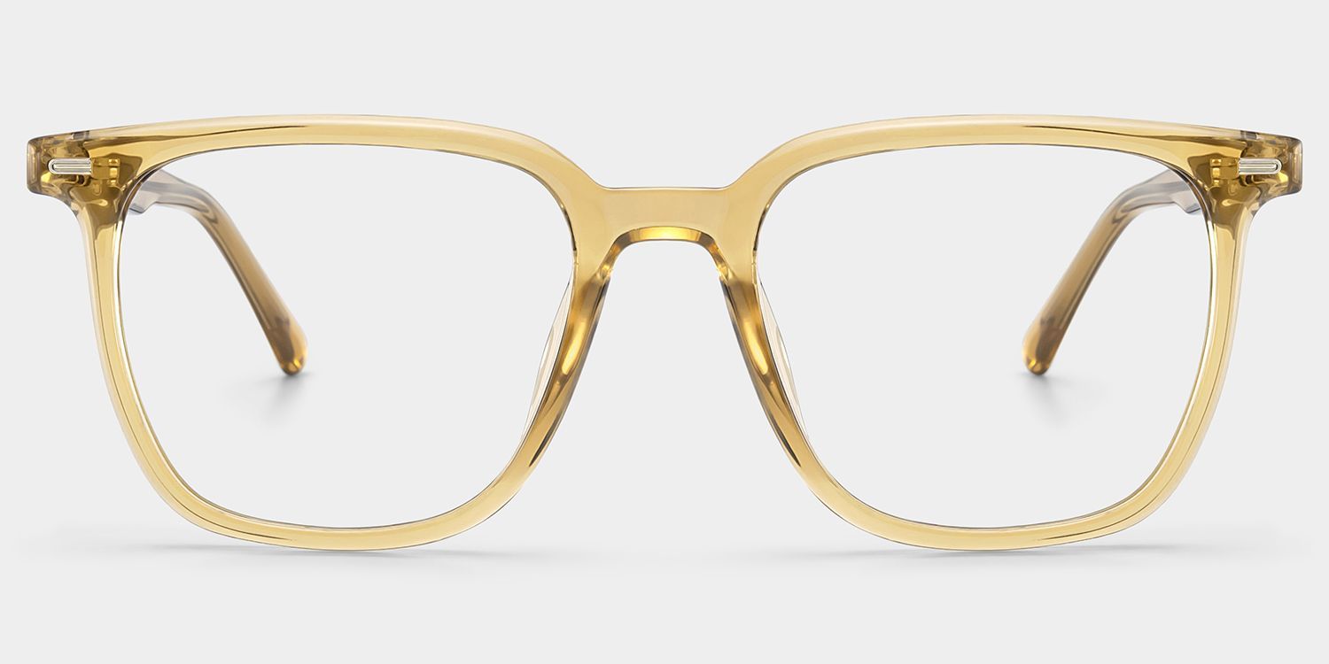Jude Clear Beige Glasses with Square Frames | ZEELOOL0