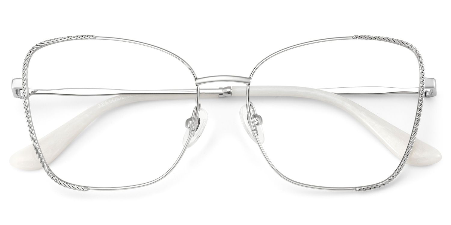 Kai Eyeglasses in Butterfly Silver Frame | ZEELOOL UK1