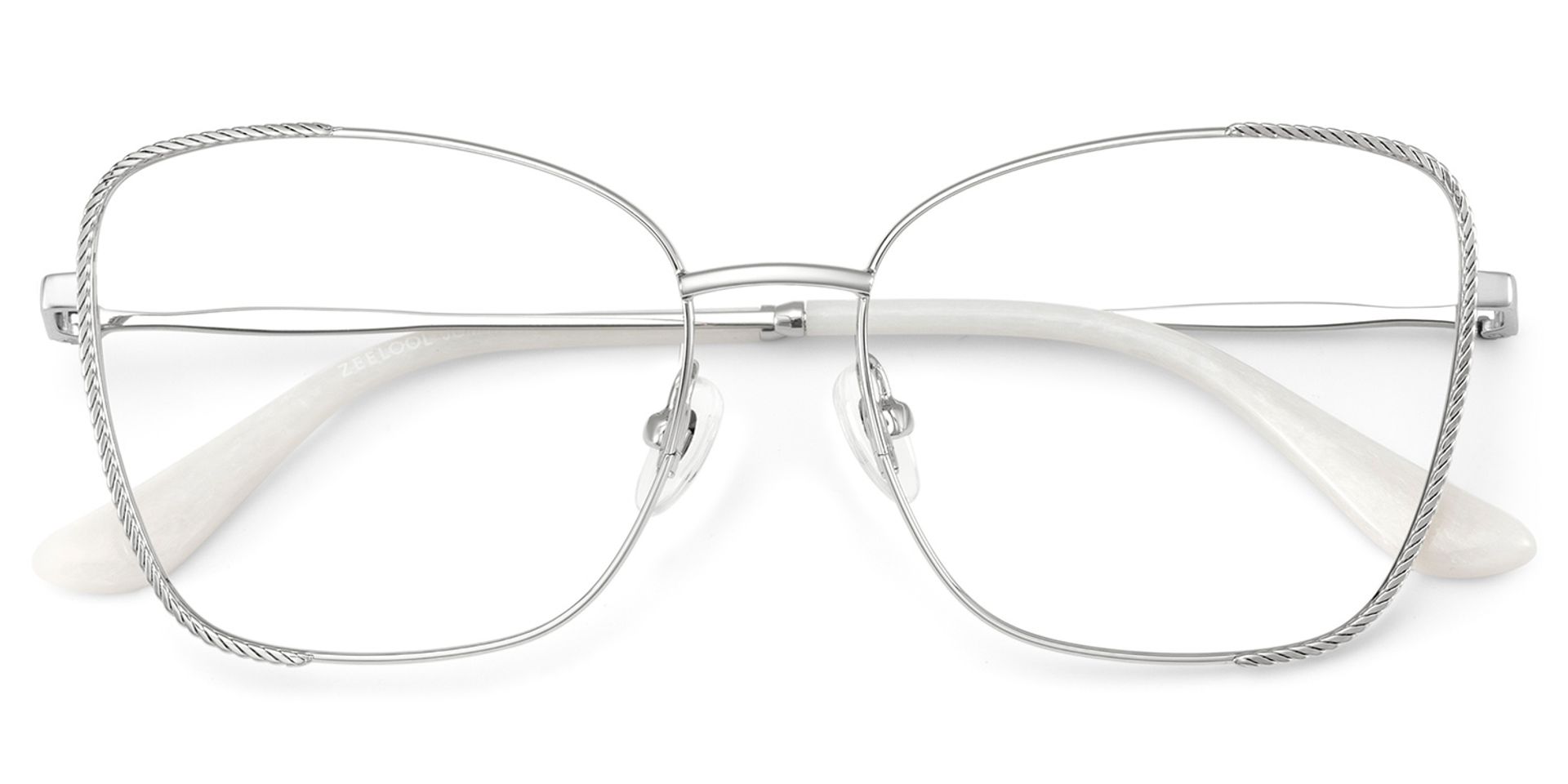 Kai Eyeglasses in Butterfly Silver Frame | ZEELOOL UK1