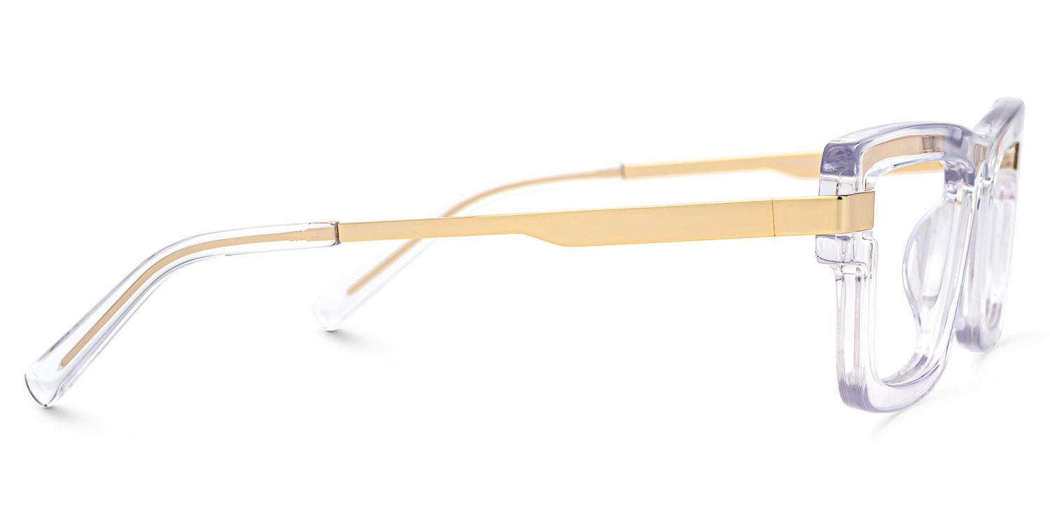 Yahia Rectangle Clear Prescription Glasses for Men | ZEELOOL UK2