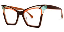 Johnsie Cateye Brown Glasses1