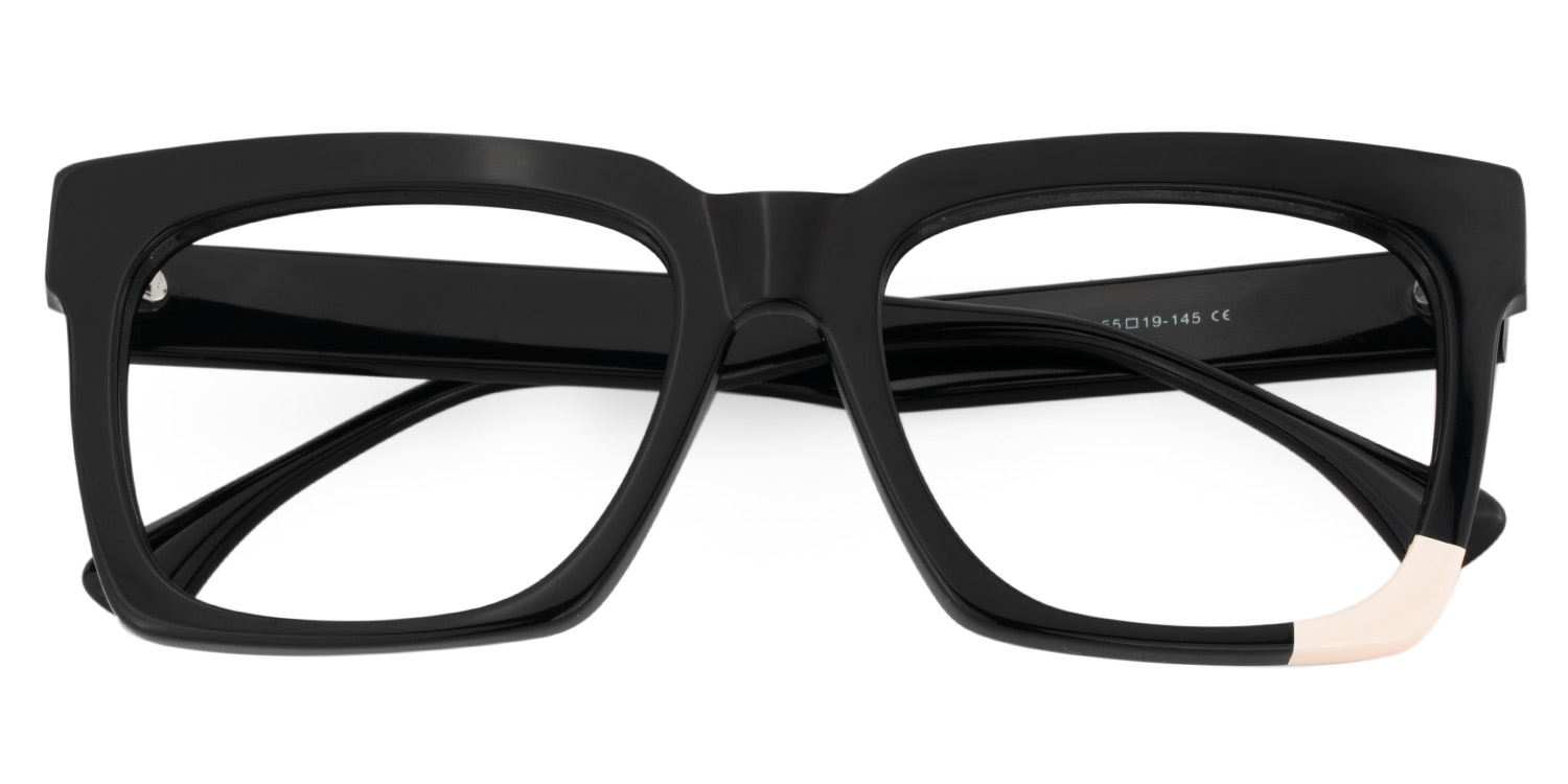 Barrios Square Black Glasses | ZEELOOL UK1