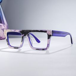 Killian Rectangle Purple Glasses0