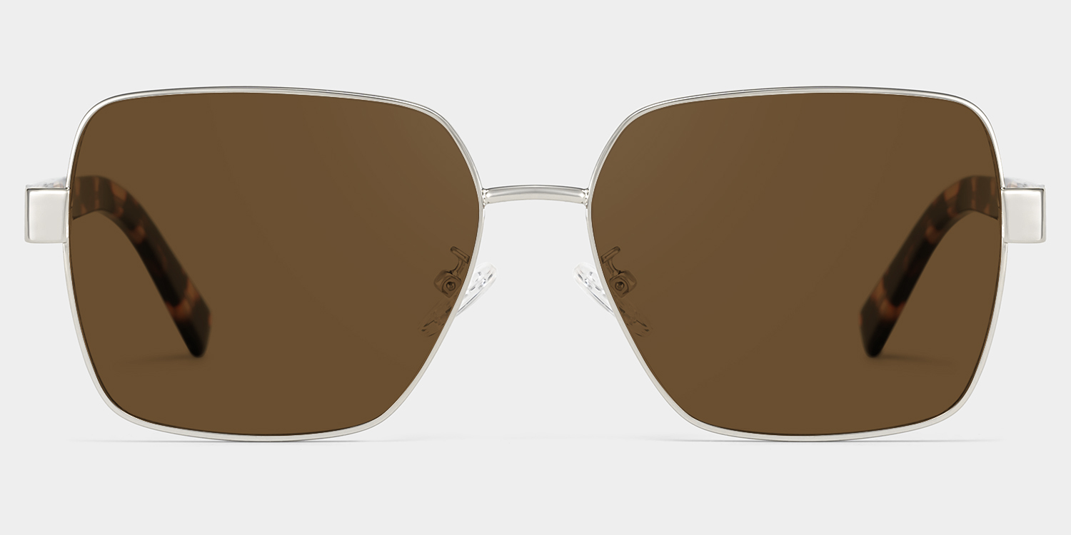 Sahara brown Frame Polarized Sunglasses with square Style Online | ZEELOOL UK1