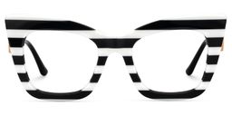 Cagle Cateye Black-White Glasses0