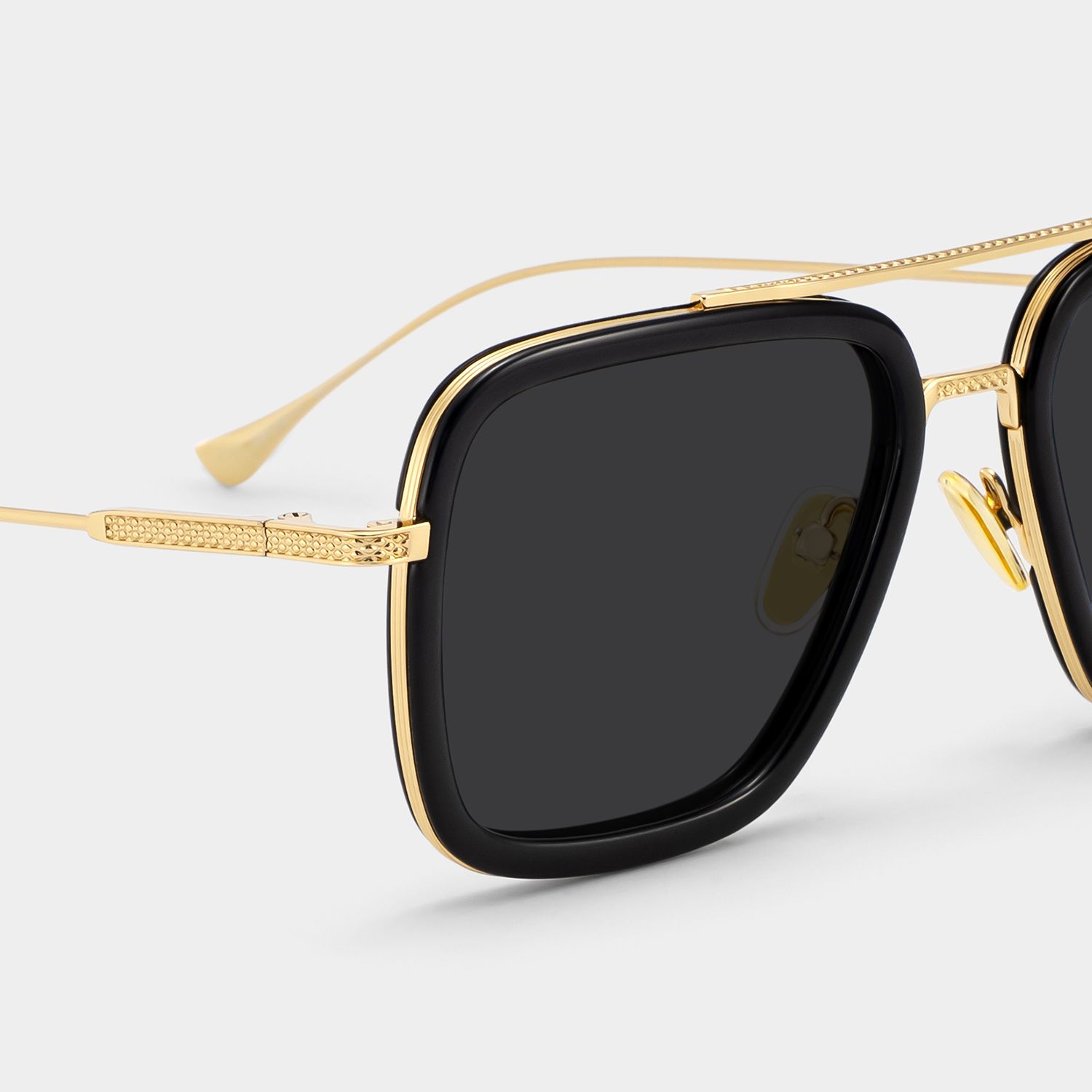 Gifford Mixed Black-Gold Aviator Frame Sunglasses | ZEELOOL UK4