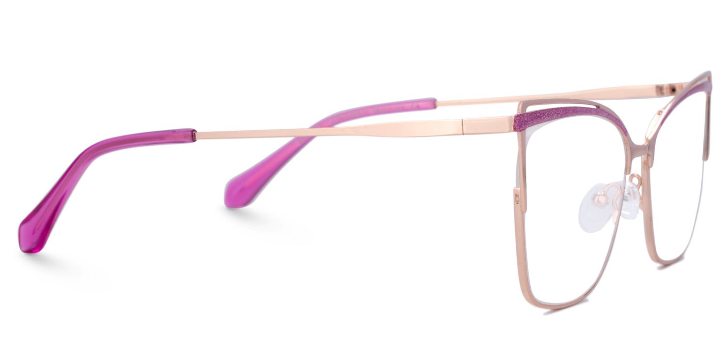 Darian Trendy Butterfly Frame Glasses in Semi-rimless | ZEELOOL UK3