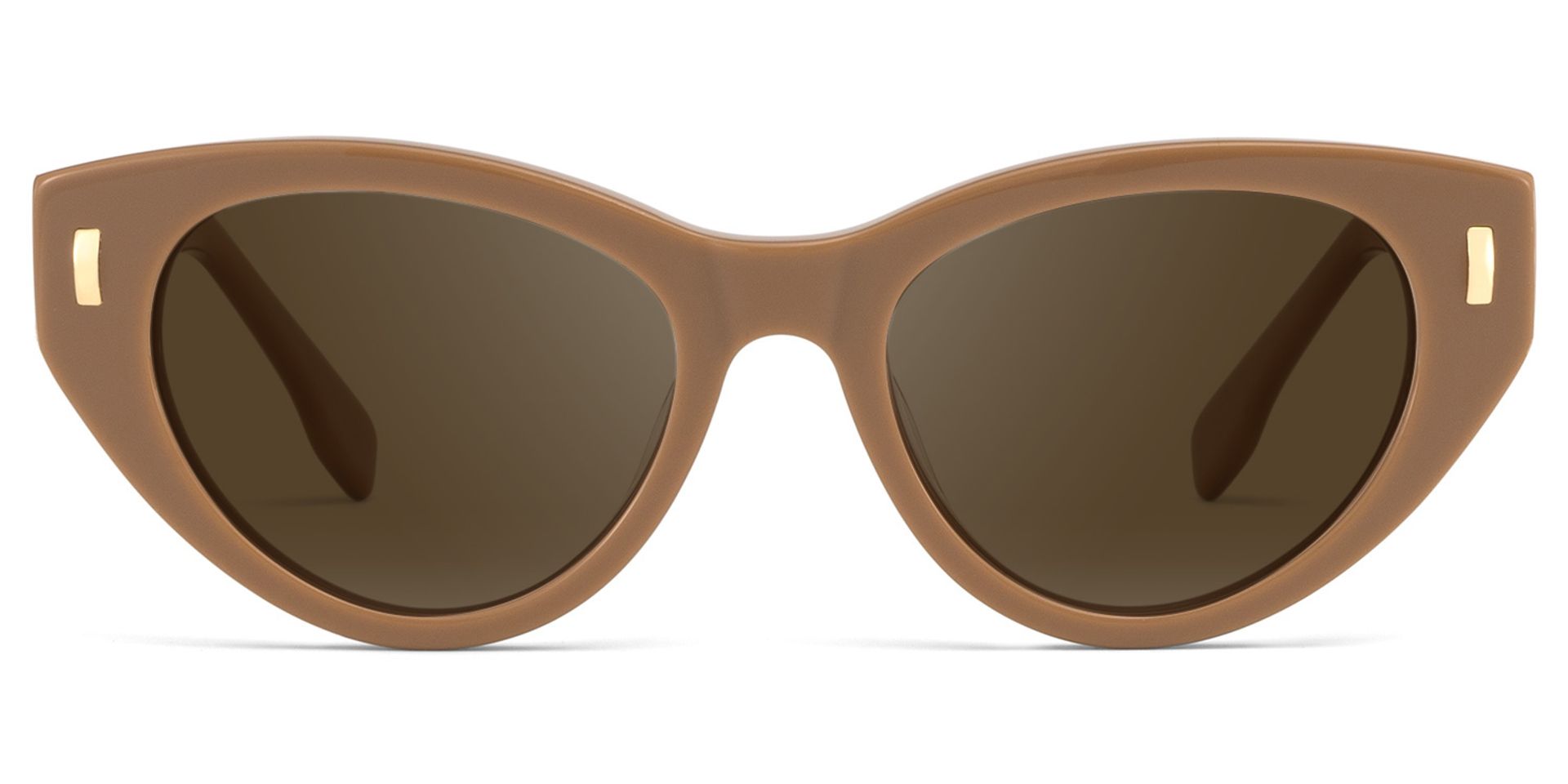 Azura Brown Cat Eye Polarized Sunglasses Online | ZEELOOL UK0