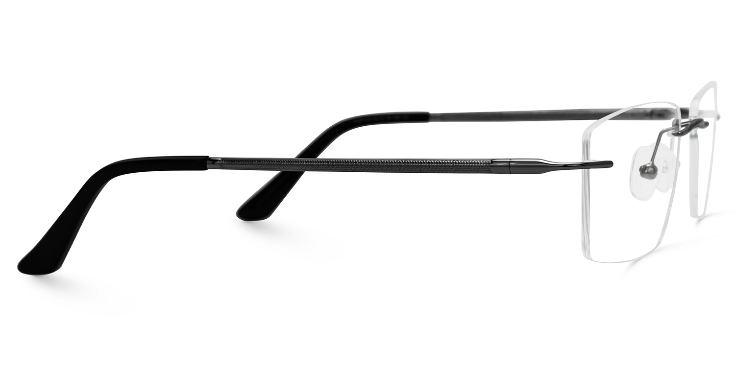 Ndiaye Rectangle Black Glasses2